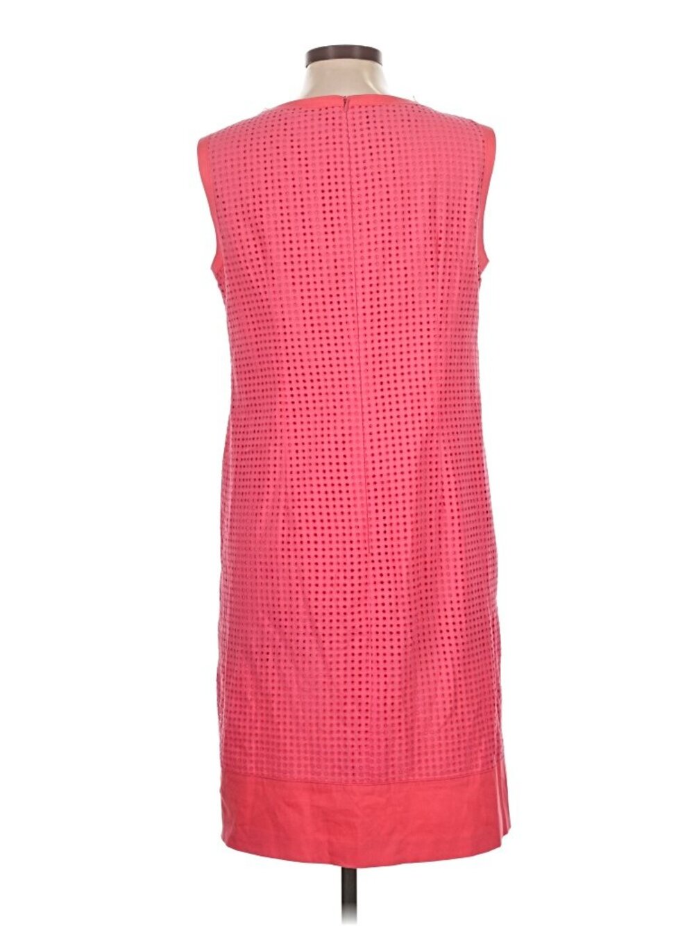 Basler Coral Pink Laser Cut Cotton Shift Dress EU 42 US 10 - Picture 4 of 8